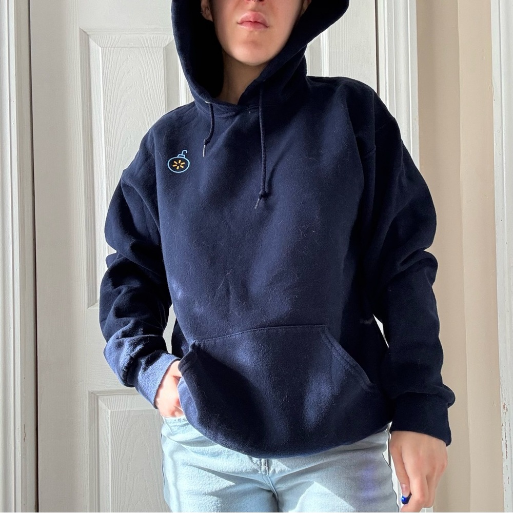 Dark Blue Walmart Christmas Hoodie